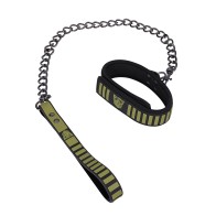 Collar Táctico Fort Troff con Correa - Negro/Verde