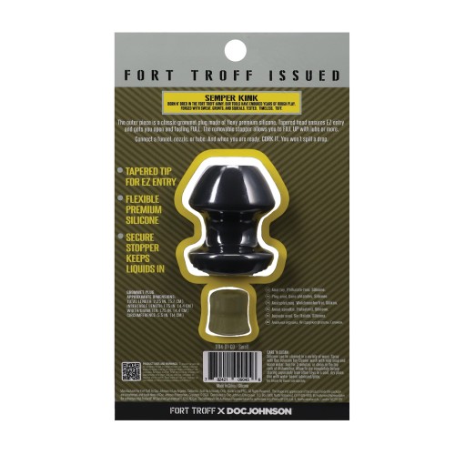 Fort Troff Kum Keeper Plug Anal Pequeño Negro para Placer