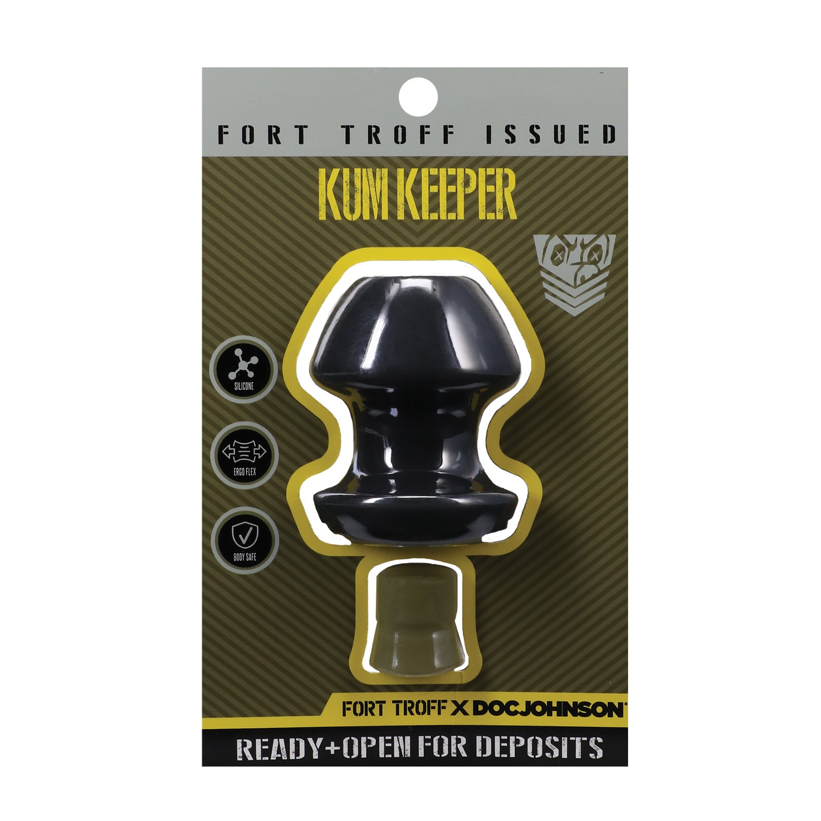 Fort Troff Kum Keeper Anal Plug - Medium, Black