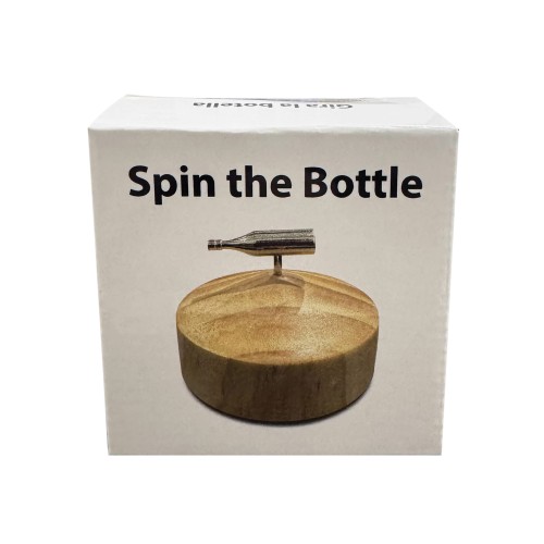 Spin The Bottle Game - Silver/Wood Fun