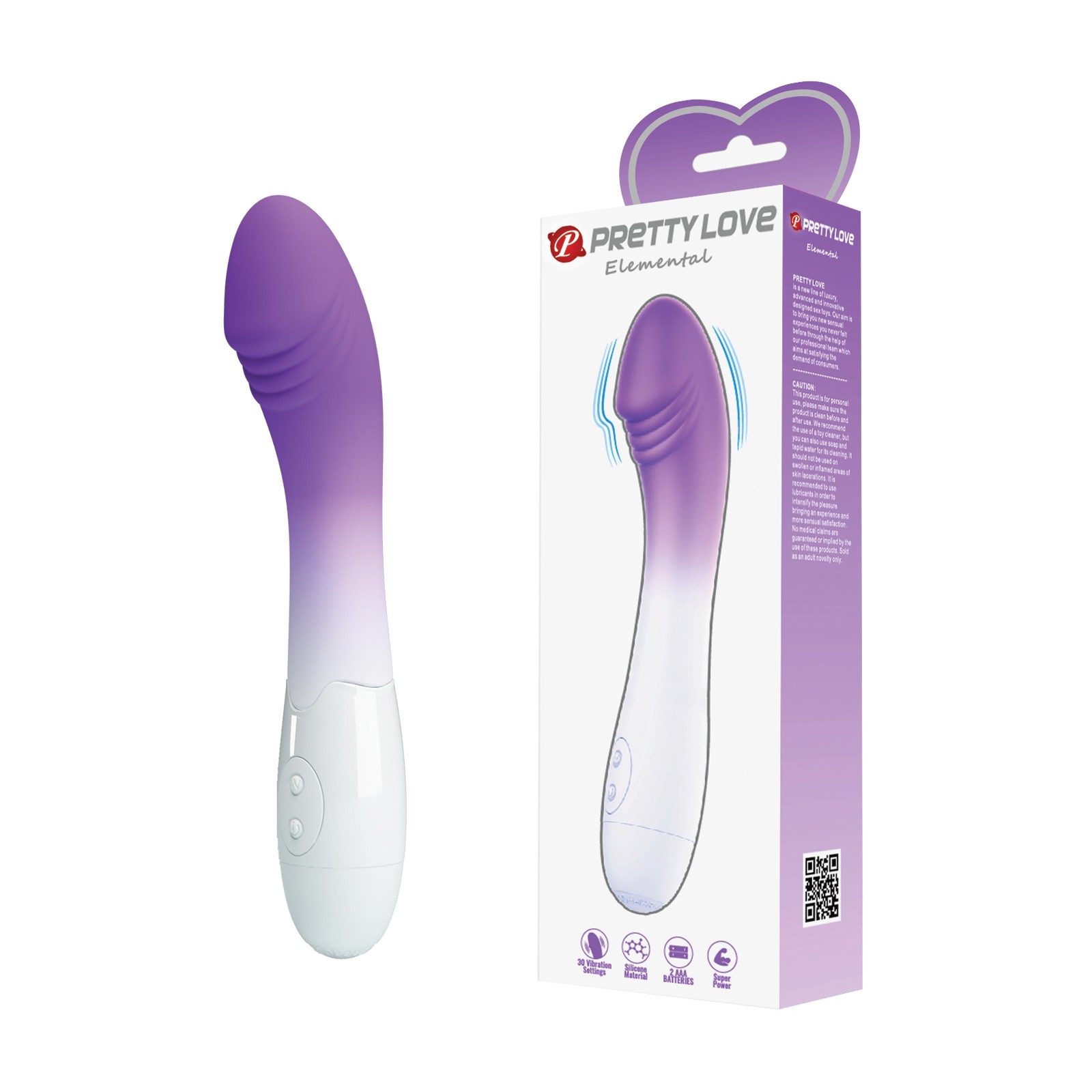 Pretty Love G-Spot Realistic Vibrator - Purple Ombre