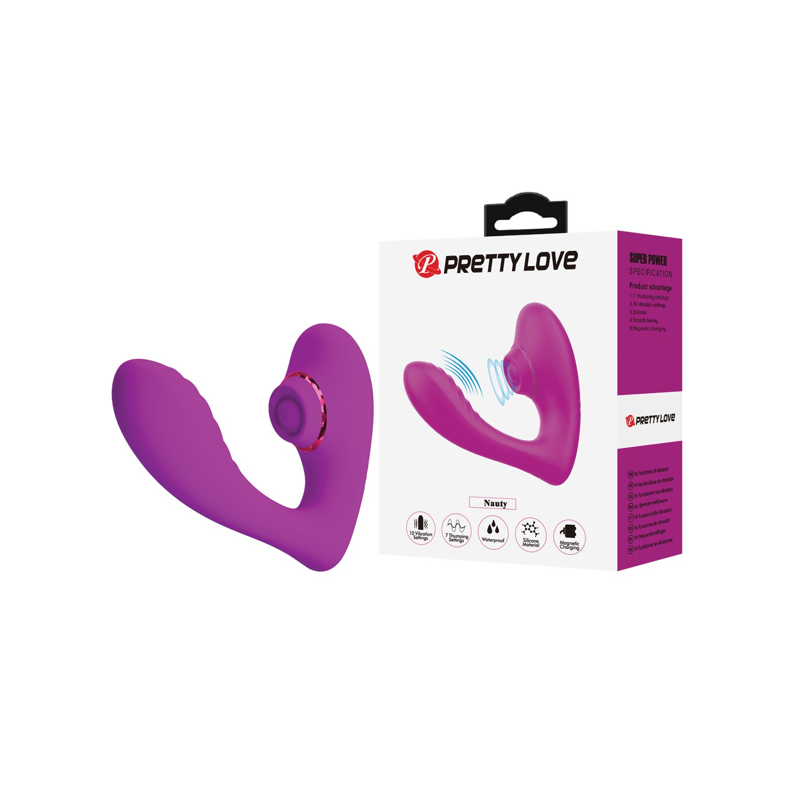 Pretty Love Nauty Vibrador Fucsia