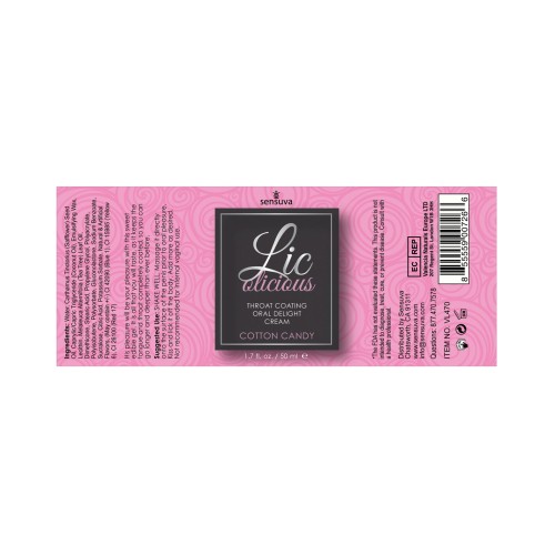 Lic O Licious Crema Oral Delight 1.7 oz Algodón de Azúcar