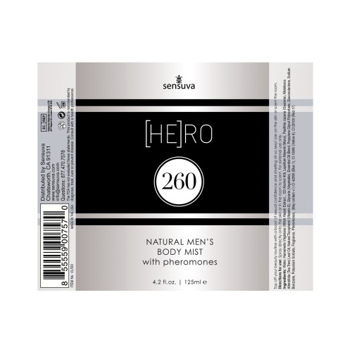 Sensuva Hero Pheromone Male Body Mist - Irresistible Charm