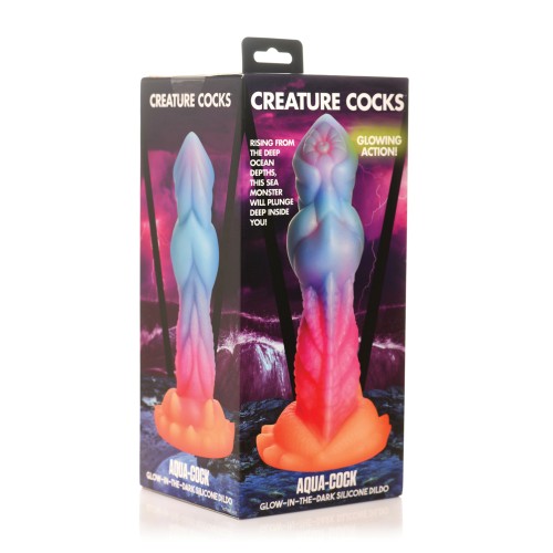 Dildo Aqua-Cock que Brilla en la Oscuridad