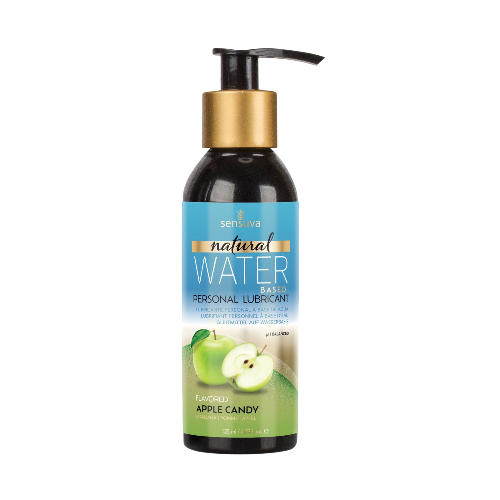 Hidratante Personal Natural a Base de Agua Sensuva - 4.23 oz Caramelo de Manzana