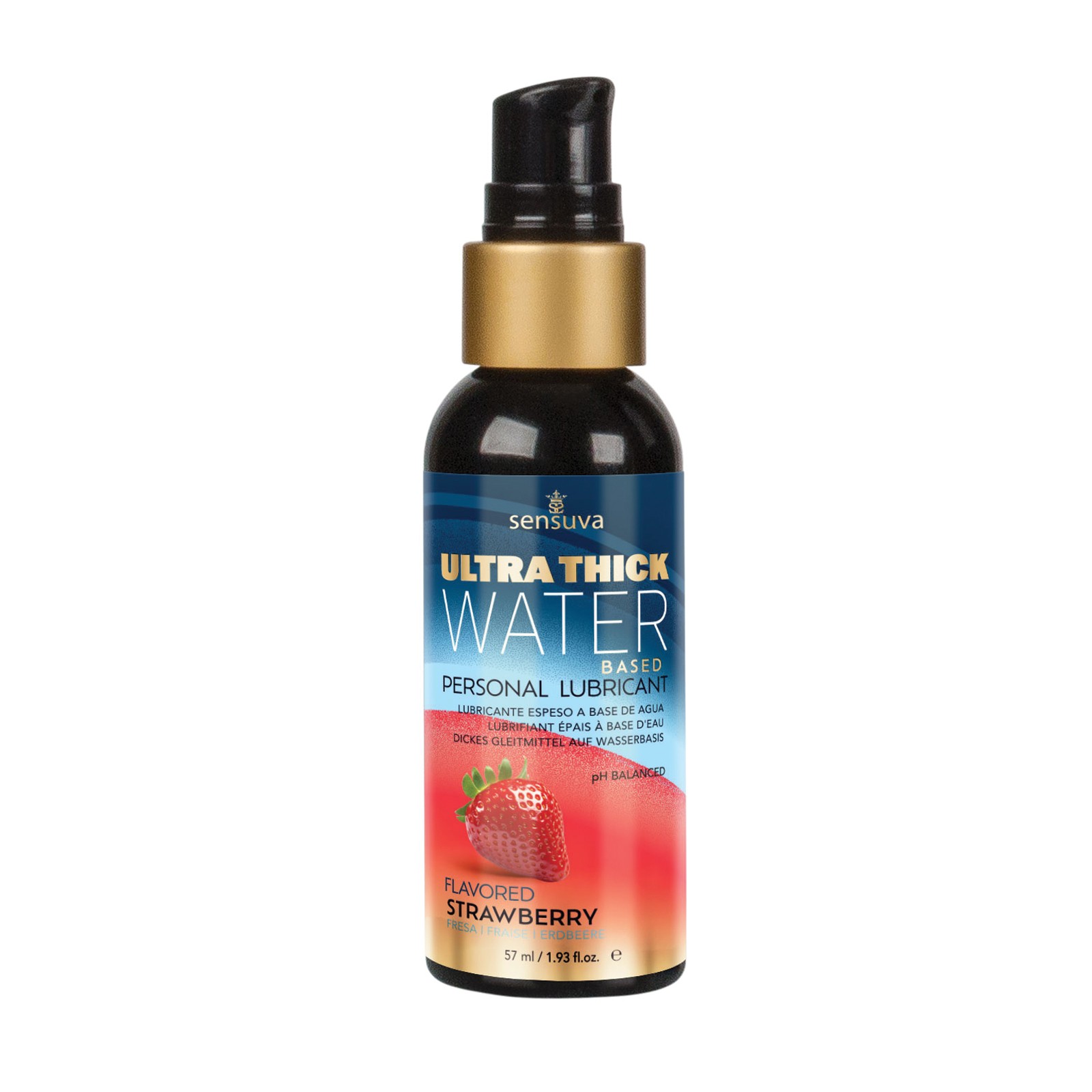 Hidratante Personal Ultra Espeso a Base de Agua Sensuva 1.93 oz Fresa