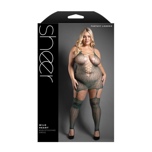 Wild Heart Reptile Bodystocking Dress for Allure