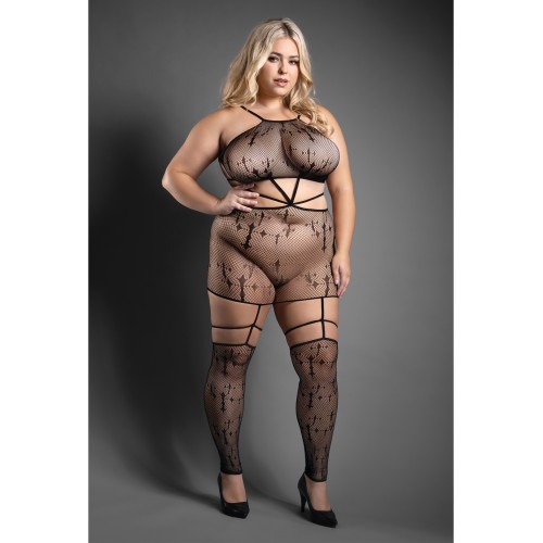 Sheer Unholy Bodystocking Dress Black