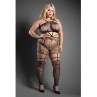 Sheer Unholy Bodystocking Dress Black