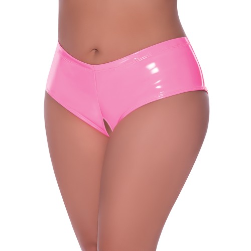 Club Candy Low Rise Split Crotch Boy Short Pink QN