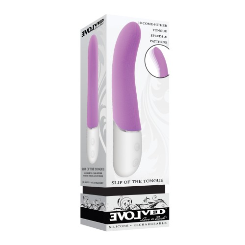 Evolved Slip of the Tongue G-Spot Vibrator Purple White