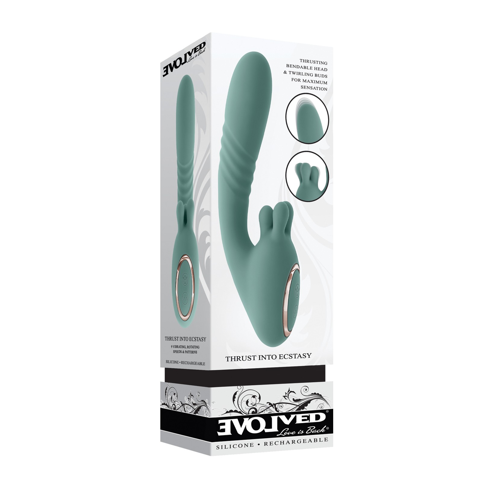 Evolved Thruster Rabbit Vibrator in Mint Color