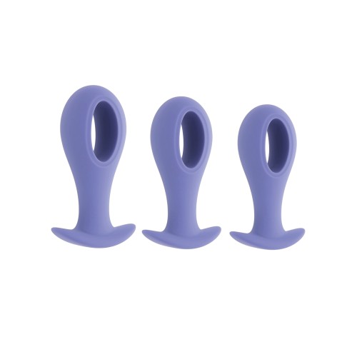 Evolved Hole Punch Anal Plug Set in Purple