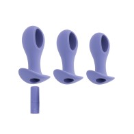 Evolved Hole Punch Anal Plug Set in Purple