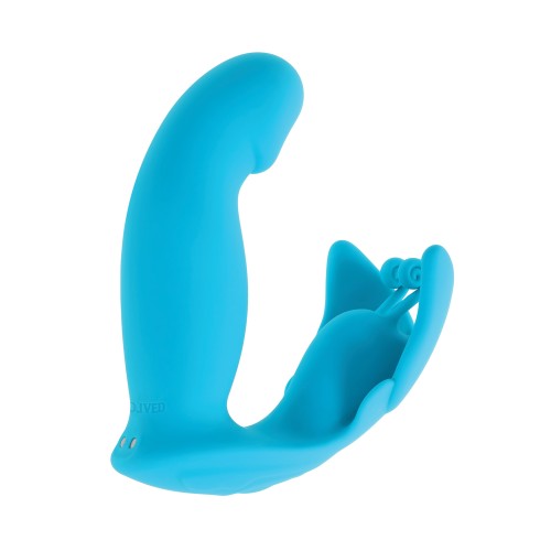 Evolved Spread Your Wings Rabbit Vibrator in Blue