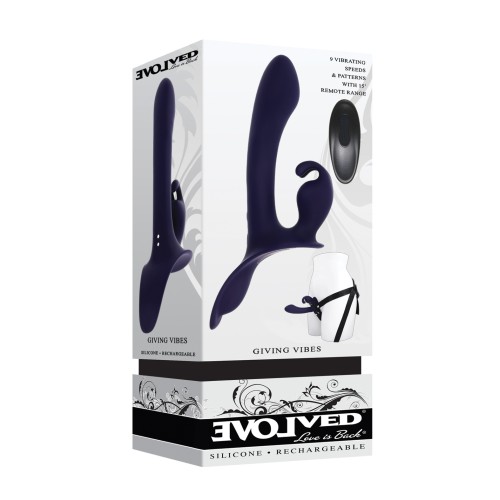 Evolved Giving Vibes Strap-On Bunny Eared Stimulator