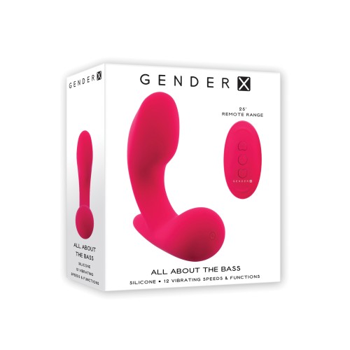 Gender X All About the Bass Estimulador Curvado con Control Remoto - Rosa