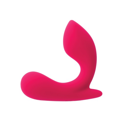 Gender X All About the Bass Curved Stimulator with Remote Control - Pink