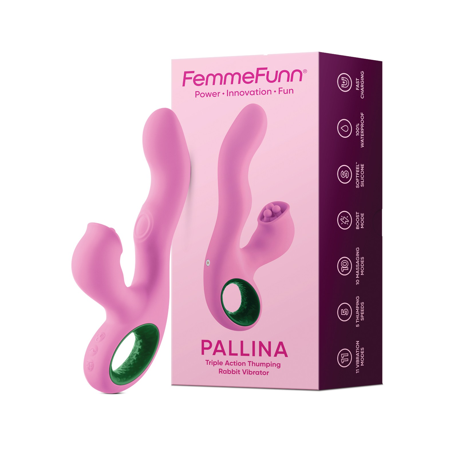 Conejo de Acción Triple Femme Funn Pallina - Placer Definitivo