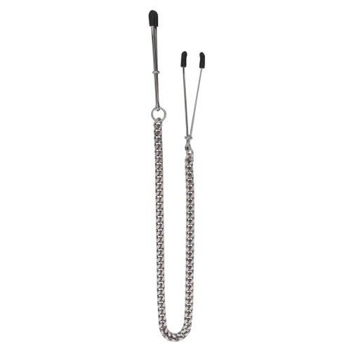 Spartacus Adjustable Tweezer Nipple Clamps with Jewel Chain