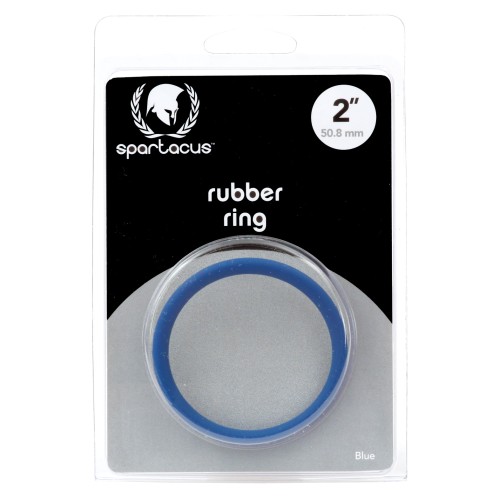 Spartacus 2 Inch Rubber Cock Ring Blue