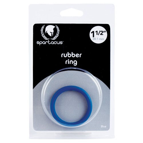 Spartacus 1.5 Rubber Cock Ring - Blue