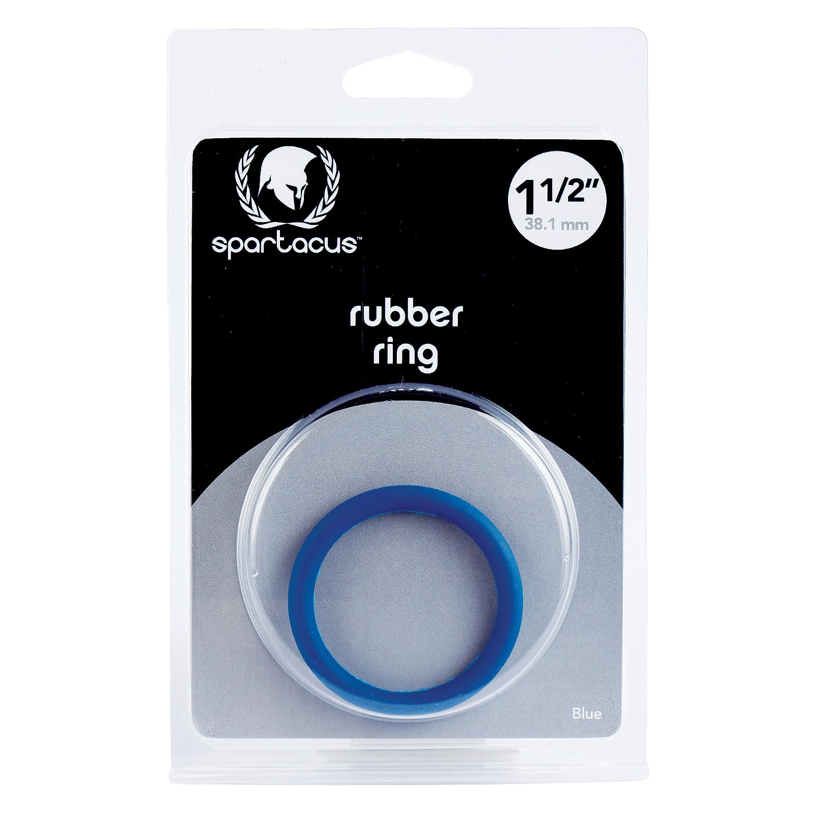 Spartacus 1.5 Rubber Cock Ring - Blue