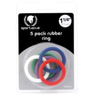 Spartacus Rainbow Rubber Cock Ring Set