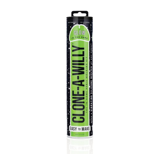 Clone-A-Willy Kit Vibrating Glow in the Dark - Green