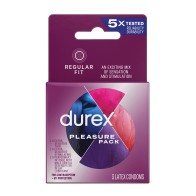 Pack de Condones Durex para Placer Caja de 3