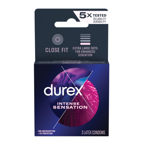 Durex Intense Sensation Condom 3 Pack for Ultimate Pleasure