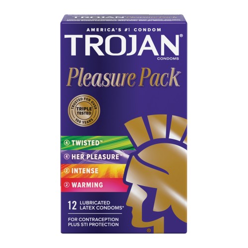 Condones Trojan Pleasure Caja Variada