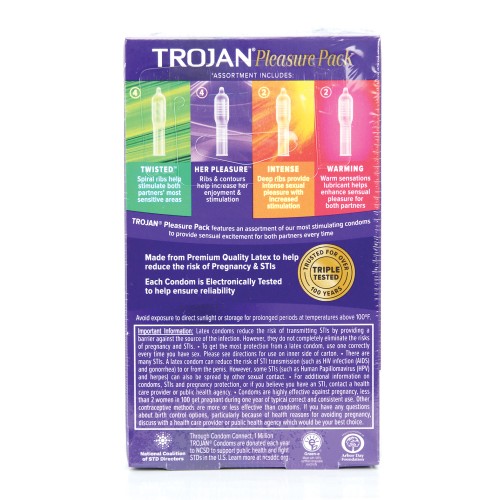 Condones Trojan Pleasure Caja Variada