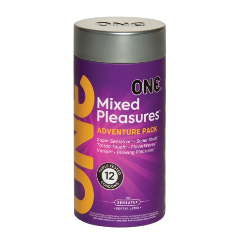 Tarro de Condones One Mixed Pleasures 12 Piezas