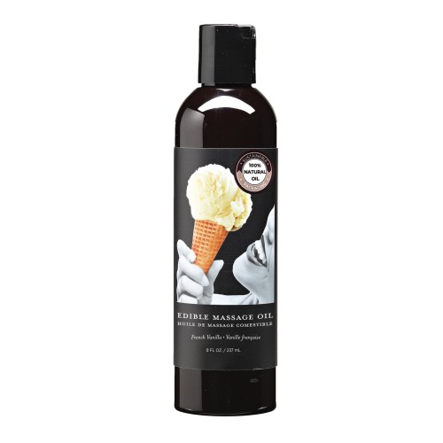 Earthly Body Edible Massage Oil French Vanilla 8 oz