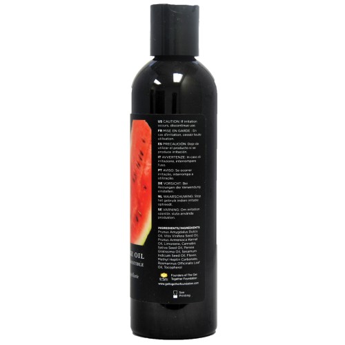 Earthly Body Edible Massage Oil Watermelon - 8 oz