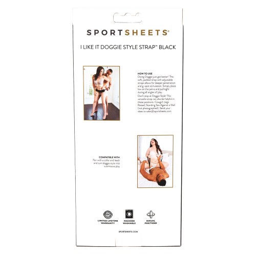 Correa Estilo Perrito Sportsheets Negro