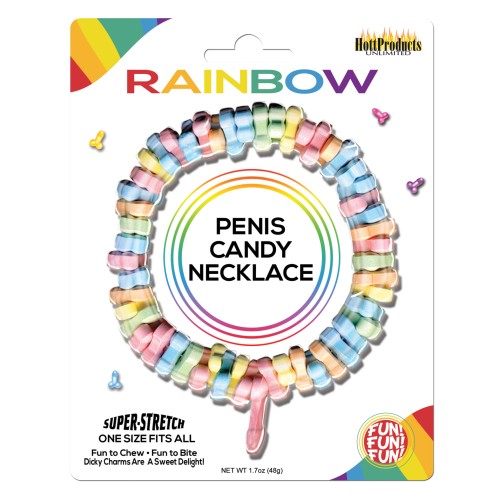 Rainbow Penis Candy Necklace for Fun Adult Parties