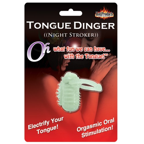 Tongue Dinger Glow in the Dark Vibrating Stroker