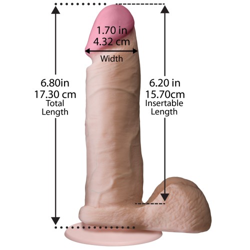 Realistic 6-Inch Ultraskyn Cock with Balls White - Ultimate Pleasure