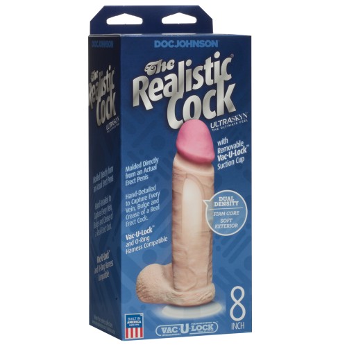 Realistic 8 Inch Cock with Balls - Premium Pleasure