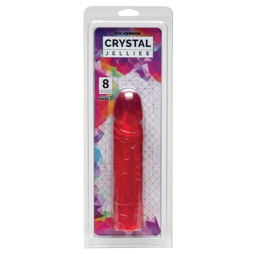 Dildo Clásico Crystal Jellies de 8 Pulgadas Rosa