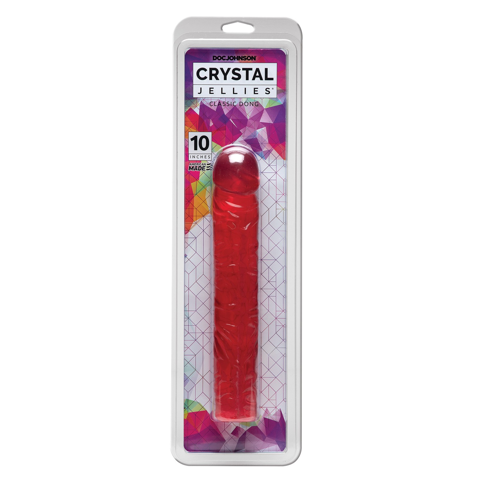 Dildo Clásico Crystal Jellies de 10 Pulgadas Rosa