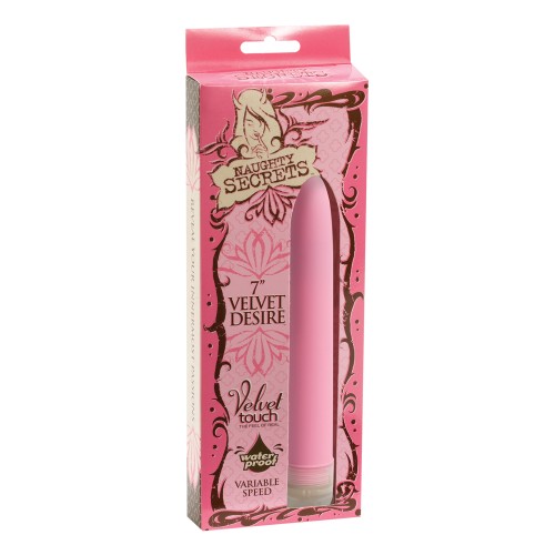 Naughty Secret Velvet Desire Vibrator 7" Pink