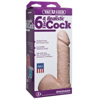 Vac-U-Lock 6-inch Realistic Dildo for Ultimate Pleasure