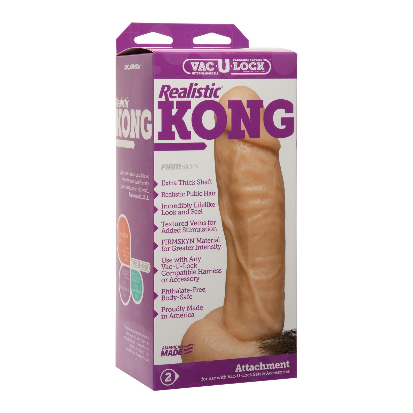 Vac-U-Lock Kong Realistic White