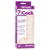 Vac-U-Lock 7 Raging Hard-On Cock Blanco