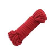 Japanese Style Bondage Cotton Rope - Red