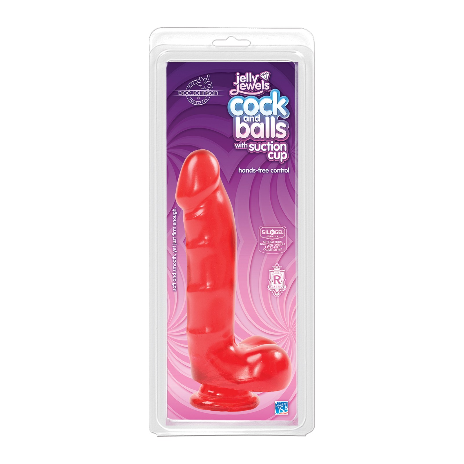 Pene Jelly con Ventosa Rubí - Placer Realista